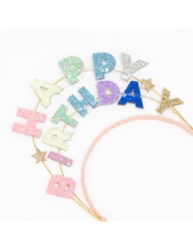 Meri Meri - Parıltılı Happy Birthday Taç