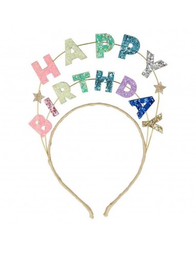 Meri Meri - Parıltılı Happy Birthday Taç