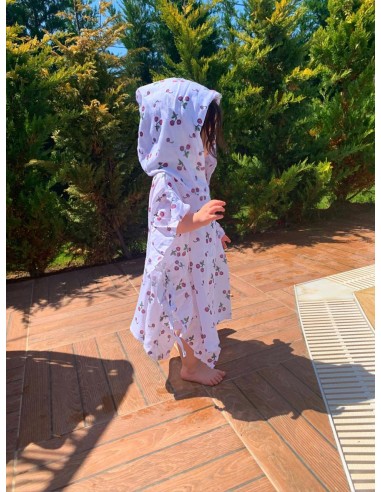 Mama Yoyo - Fırfırlı Müslin Panço Cherry