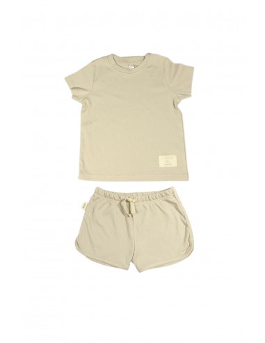 Miela Kids - Retro Fitilli Takım Bej