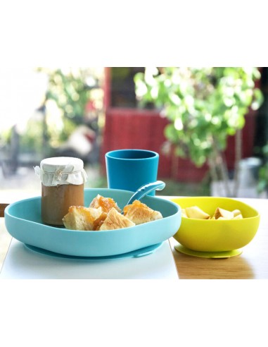 Beaba - Silikon Beslenme Seti 4lü Blue