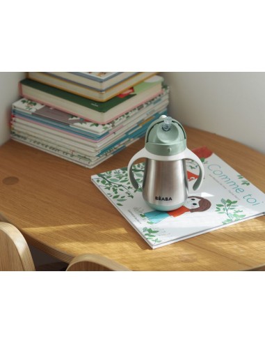 Beaba - Çelik Pipetli Suluk 250ml...