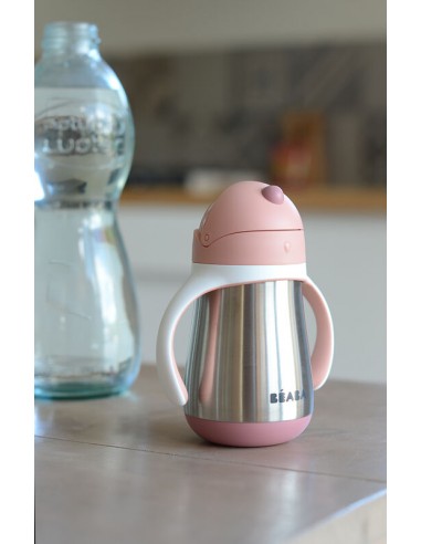 Beaba - Çelik Pipetli Suluk 250ml Old...