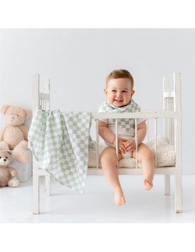 Mama Yoyo - Müslin Mint Dama 100x100cm