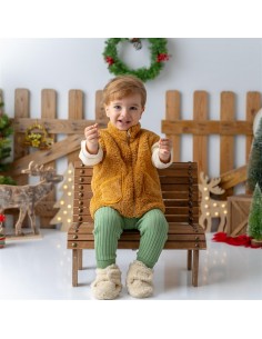 Mama Yoyo - Peluş Yelek Hardal 2