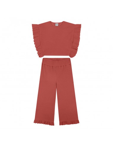 Antebies - Vişne Ribana Fırfırlı Takım