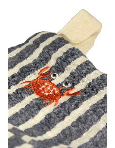 Miela Kids - Yengeç Nakışlı Çizgili...