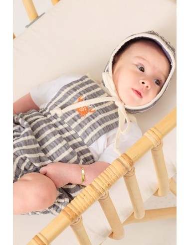 Miela Kids - Yengeç Nakışlı Çizgili...