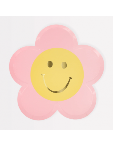 Meri Meri - Mutlu Yüz Çiçek Tabaklar