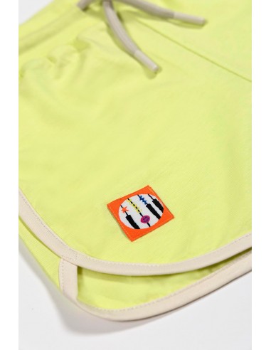 BeetleBeez - Lime Retro Şort Ekru Biyeli