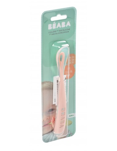 Beaba - Ergonomic Silikon Kaşık Old Pink