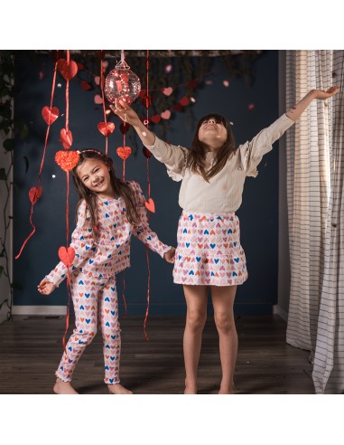 Antebies - Kalp Uzun Kollu Pijama Takımı