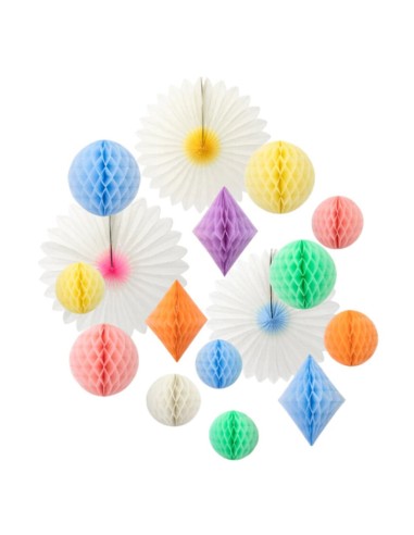 Meri Meri - Pastel Petek Dekor Kiti...