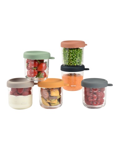 Beaba - Bebek Cam Mama Kavanozu 6lı...