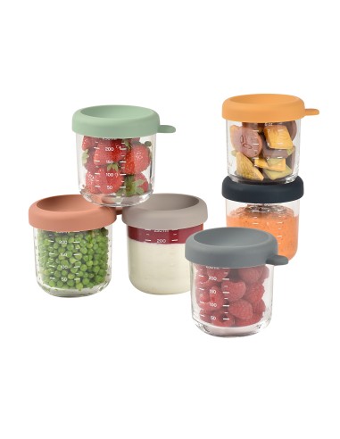 Beaba - Bebek Cam Mama Kavanozu 6lı...