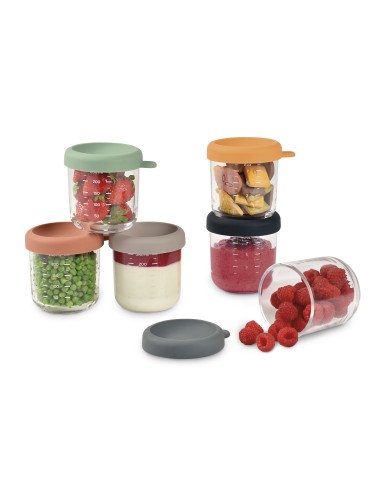 Beaba - Bebek Cam Mama Kavanozu 6lı...