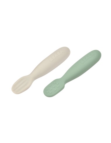 Beaba - Silikon Kaşık Seti Sage Green... Beaba - Silikon Kaşık Seti Sage Green...