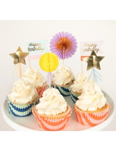 Meri Meri - Çizgili Cupcake Kiti 24 Adet