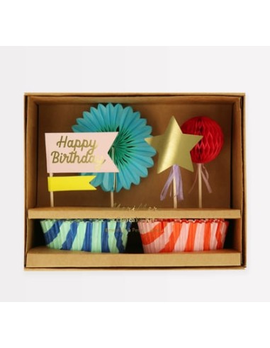 Meri Meri - Çizgili Cupcake Kiti 24 Adet