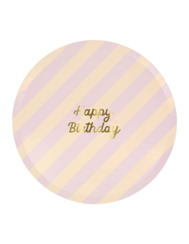 Meri Meri - Çizgili Happy Birthday...