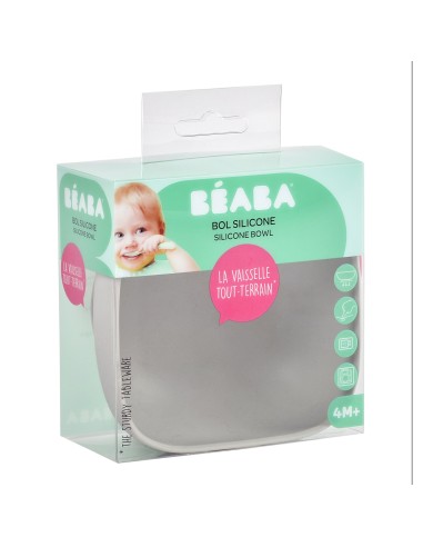 Beaba - Vakumlu Silikon Kase Grey Beaba - Vakumlu Silikon Kase Grey