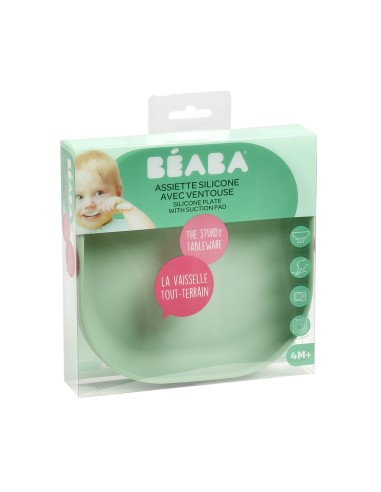 Beaba - Vakumlu Silikon Tabak Sage Green