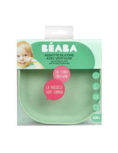 Beaba - Vakumlu Silikon Tabak Sage Green