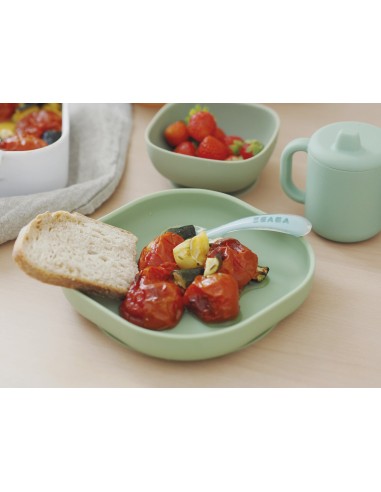 Beaba - Vakumlu Silikon Tabak Sage Green