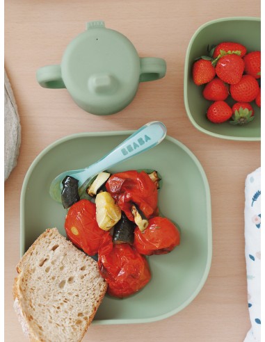 Beaba - Vakumlu Silikon Tabak Sage Green