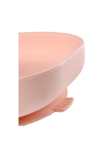 Beaba - Vakumlu Silikon Tabak Light Pink