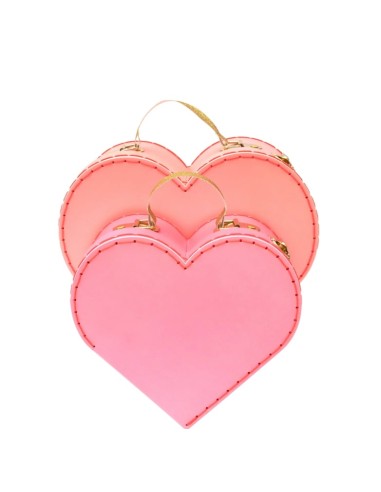 Meri Meri - Pembe Kalp Bavul 2 Adet