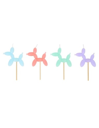 Meri Meri - Köpek Balon Mumlar 4 Adet