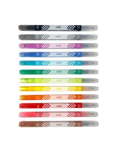 Ooly - Stamp a Square Çift Uçlu 12’li...