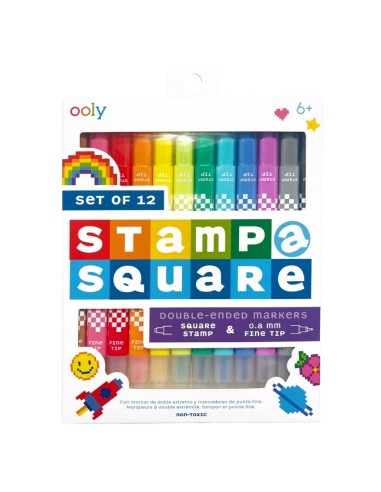 Ooly - Stamp a Square Çift Uçlu 12’li...