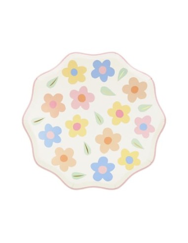 Meri Meri - Çiçekli Tabaklar M 8Lİ