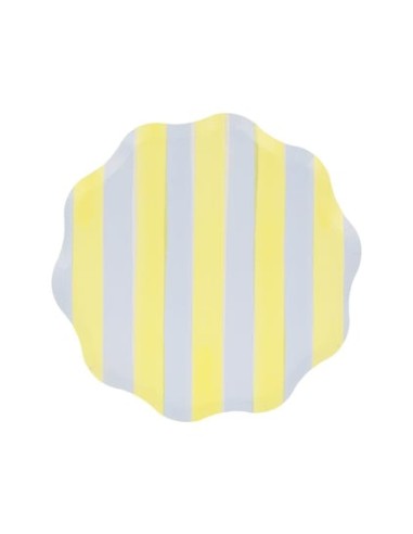 Meri Meri - Pastel Çizgili Tabaklar M...