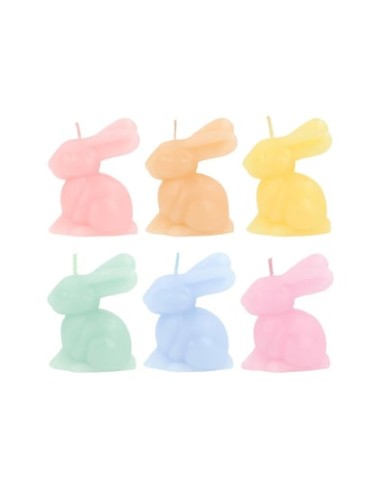Meri Meri - Mini Tavşan Mumlar 6 Adet