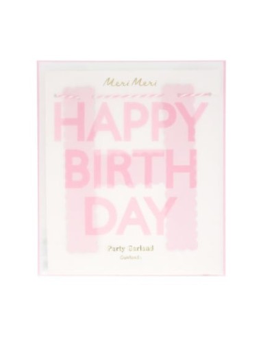 Meri Meri - Pembe Happy Birthday...