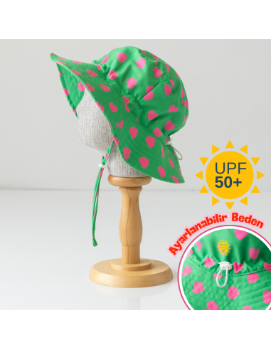 Mama Yoyo - UV Korumalı Şapka Kalpler... Mama Yoyo - UV Korumalı Şapka Kalpler...