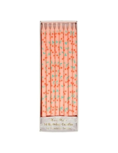 Meri Meri - Kiraz Desenli Mumlar