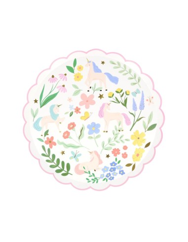 Meri Meri - Unicorn Tabak M 8 Adet