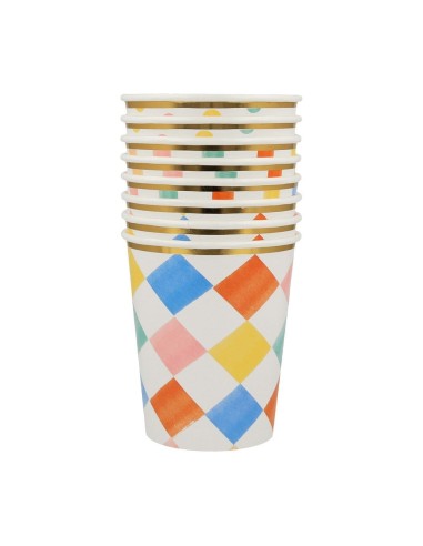 Meri Meri - Renkli Desenler Bardaklar...