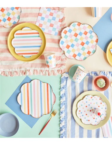 Meri Meri - Renkli Desenler Bardaklar...