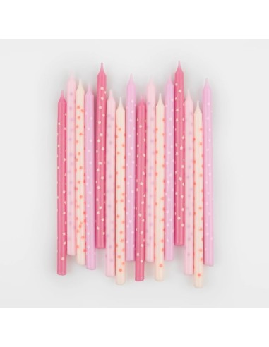 Meri Meri - Pembe Yıldızlar Mumlar
