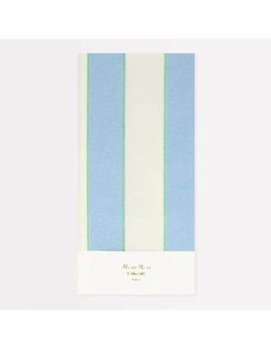 Meri Meri - Soluk Mavi Çizgili Kağıt...