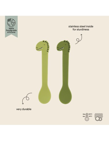 Trixie - Mr. Dino Silikon 2li Kaşık Seti Trixie - Mr. Dino Silikon 2li Kaşık Seti