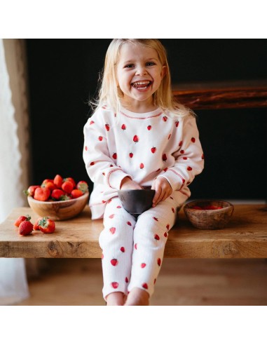 Antebies - Çilek Sweatshirt Pantolon Set Antebies - Çilek Sweatshirt Pantolon Set