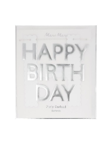 Meri Meri - Tırtıklı Gümüş Happy...