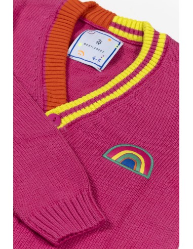 BeetleBeez - Stripes Triko Ceket Pembe