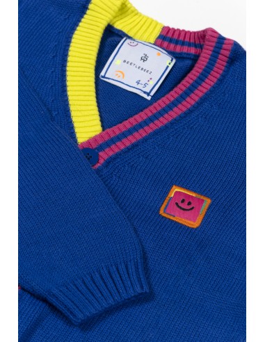 BeetleBeez - Stripes Triko Ceket Mavi...